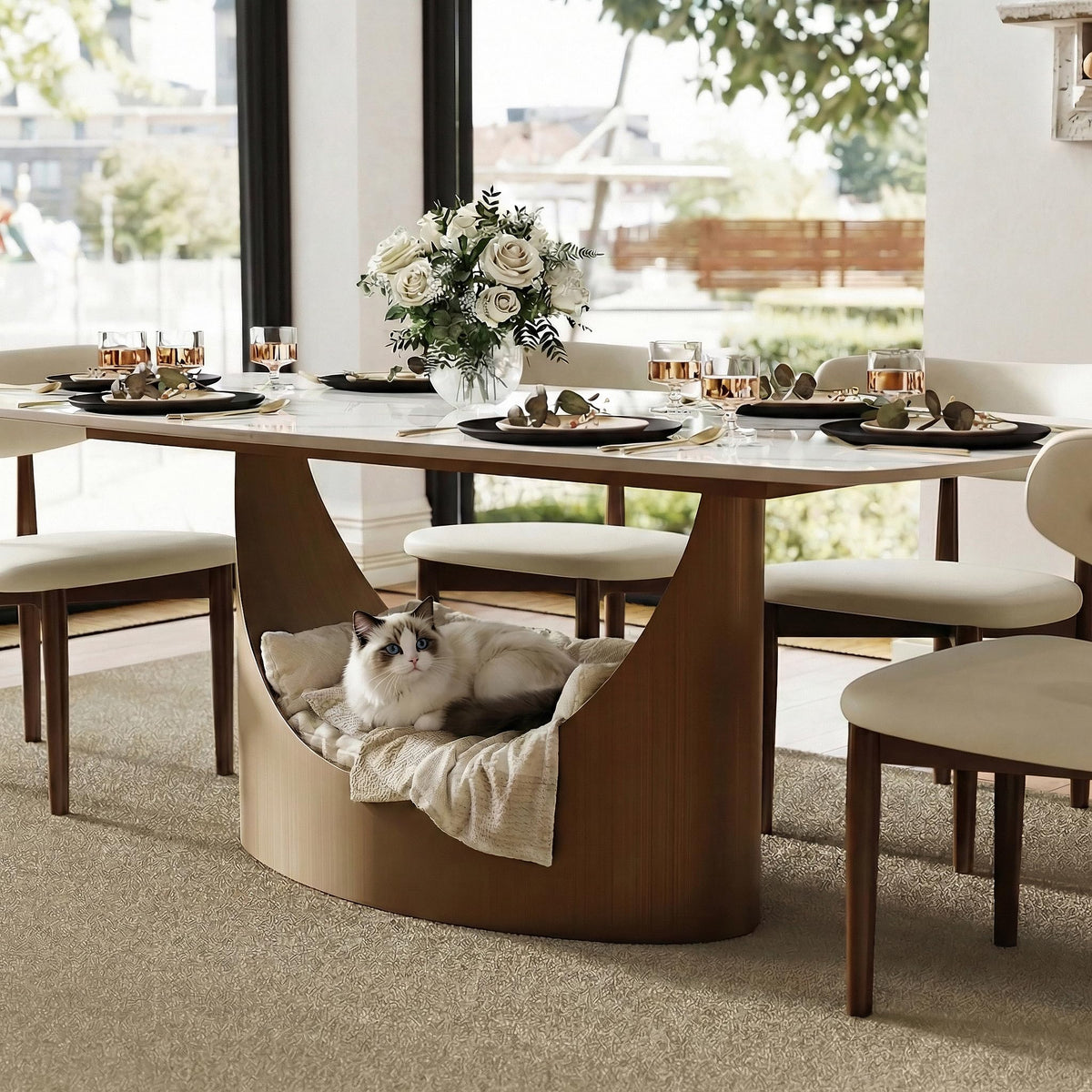Hobart Sintered-Stone Dining Table