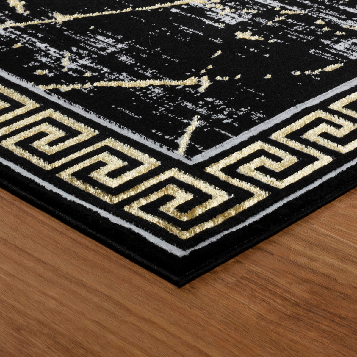 GLORY RUGS Area Rugs Marble 5X7 Cream Gold Carpet Modern Abstract Rug Living Room