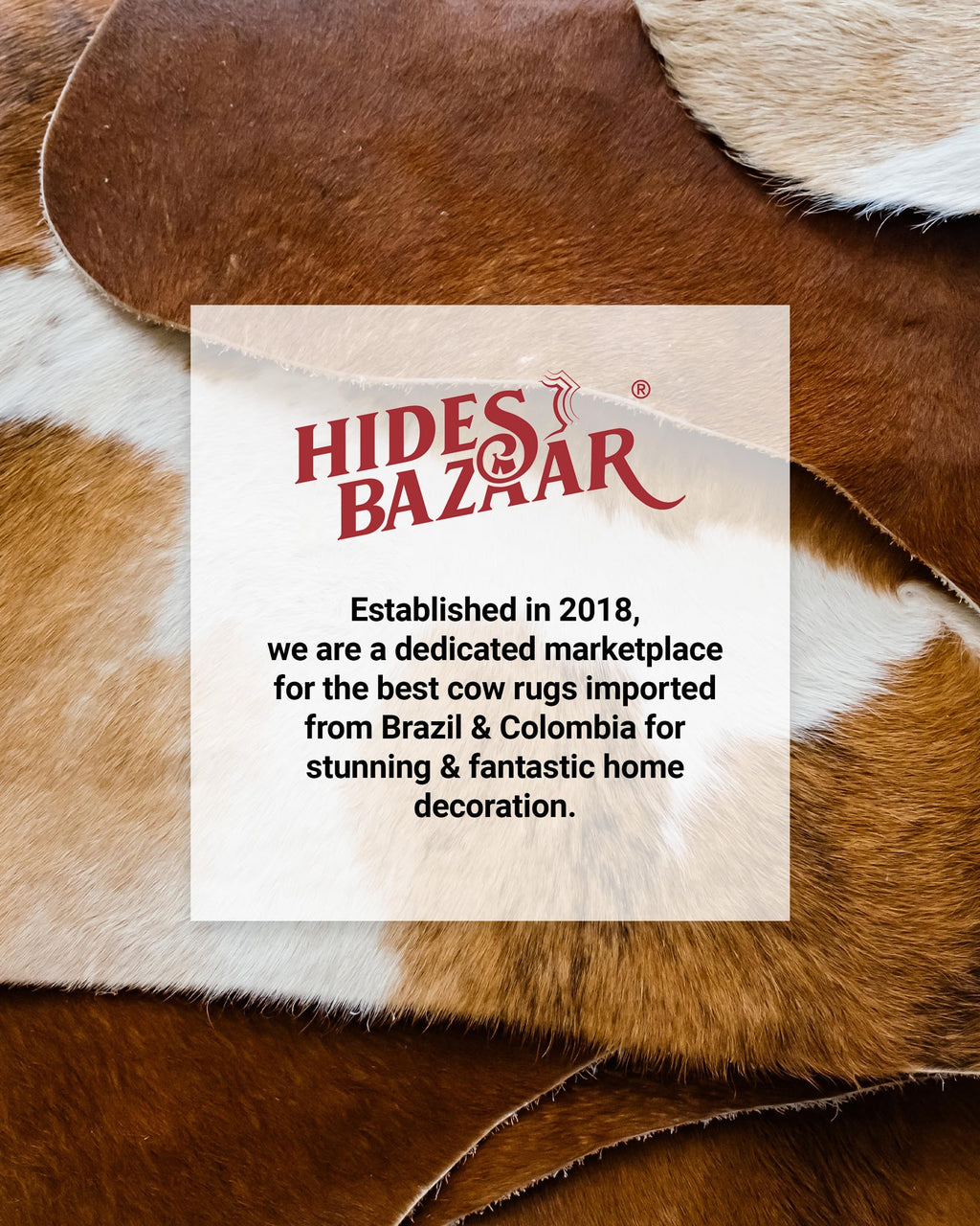 HIDES BAZAAR Brown Brindle Cowhide Rug 5x7 ft, Real Hair on Hide Area Rug