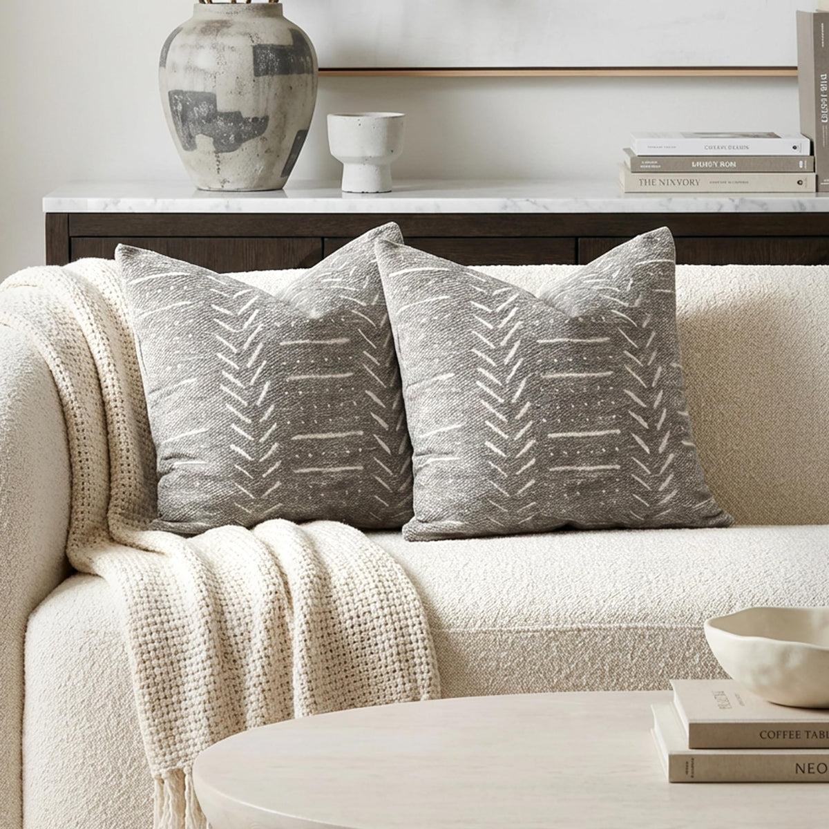 Decorative Throw Pillow Covers 18X18 Set of 2