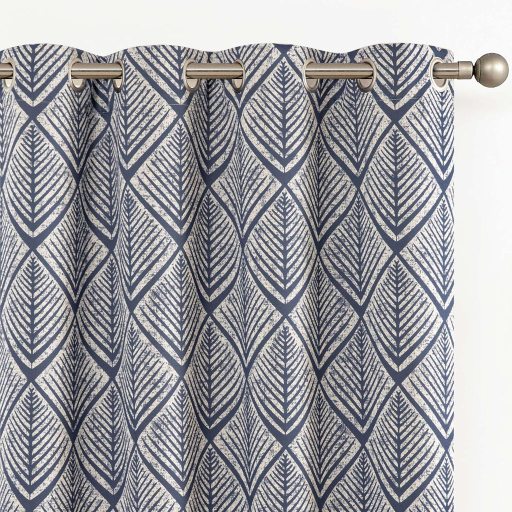 Geometric Blackout Grommet Curtains, Set of Two
