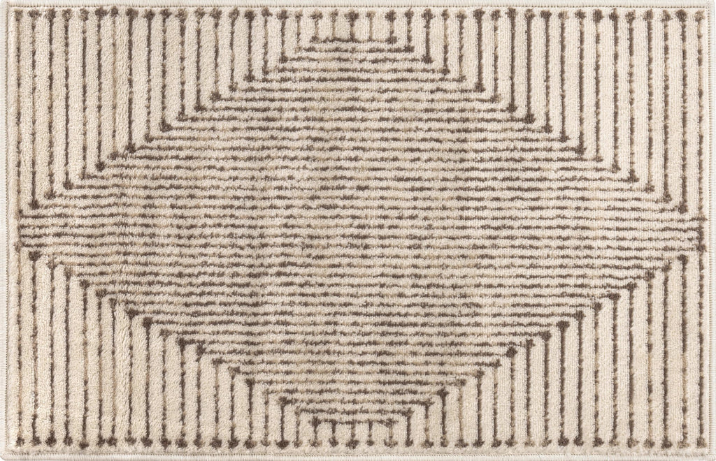 Rugshop Contemporary Bohemian Stripe Area Rug 7'10" x 10' Black
