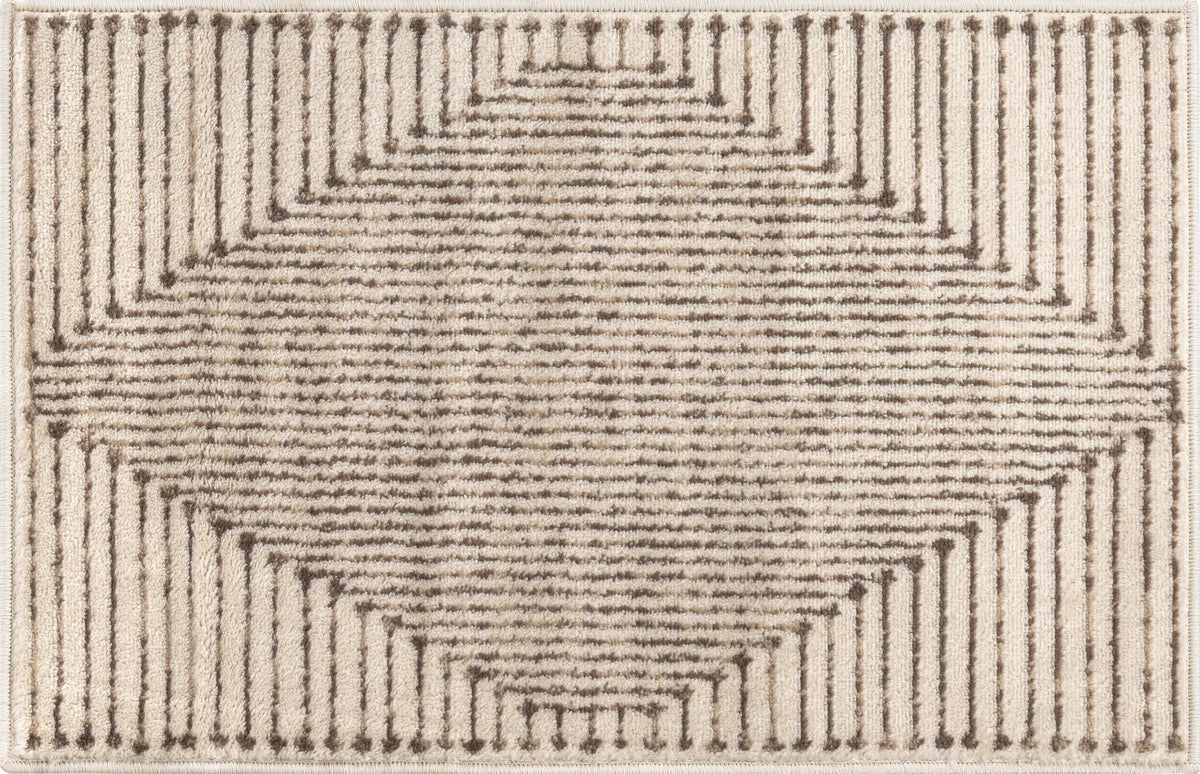 Rugshop Contemporary Bohemian Stripe Area Rug 7'10" x 10' Black