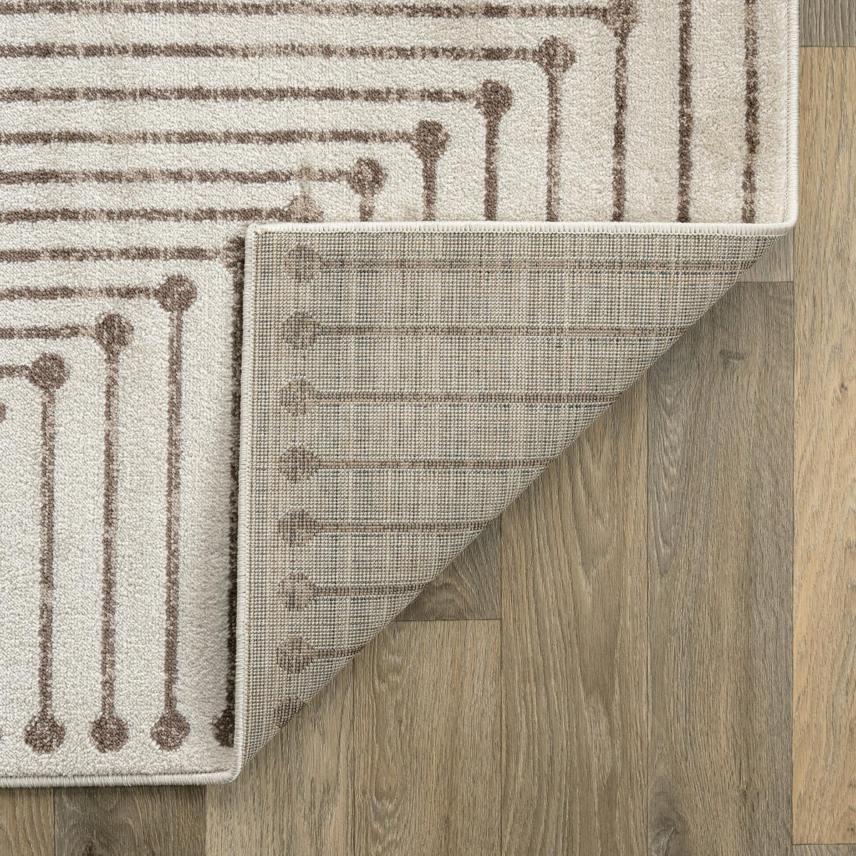 Rugshop Contemporary Bohemian Stripe Area Rug 7'10" x 10' Black