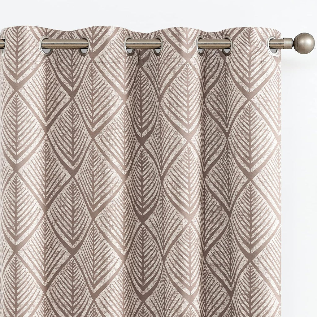 Geometric Blackout Grommet Curtains, Set of Two