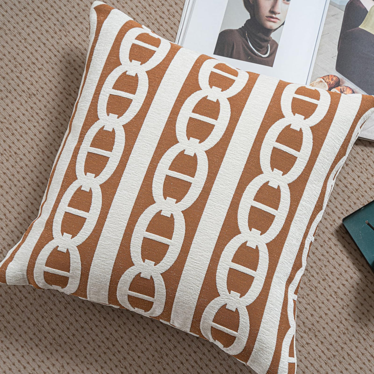 Croker Horse New 20x20'' inches Throw Pillow Cushion Covers - Paradise Orange Color