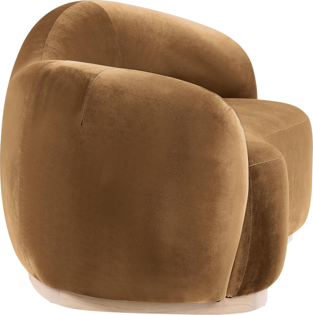 Meridian Gustavo Art Deco Velvet Loveseat