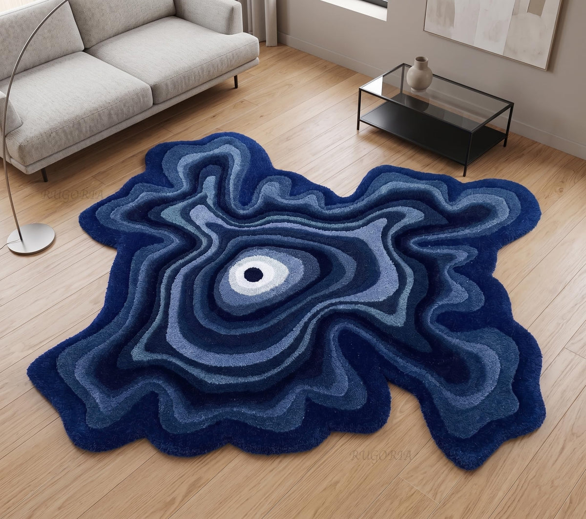Restoration and Renovation Irregular Shaped Handmade Wool Rug