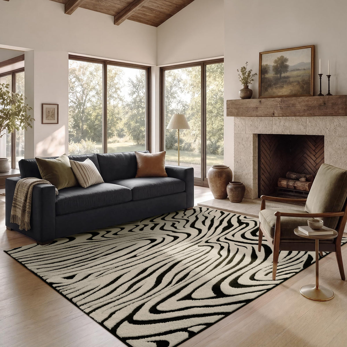 YIHOUSE Cowhide Area Rugs 5×7 Ft