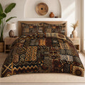 Pamnest Queen Comforter Set, 3 Pieces African Floral Bedding, All Season