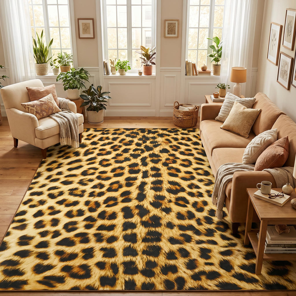 BENRON Soft Cowhide Rug 4x6, Faux Cow Hide Rug for Living Room Bedroom