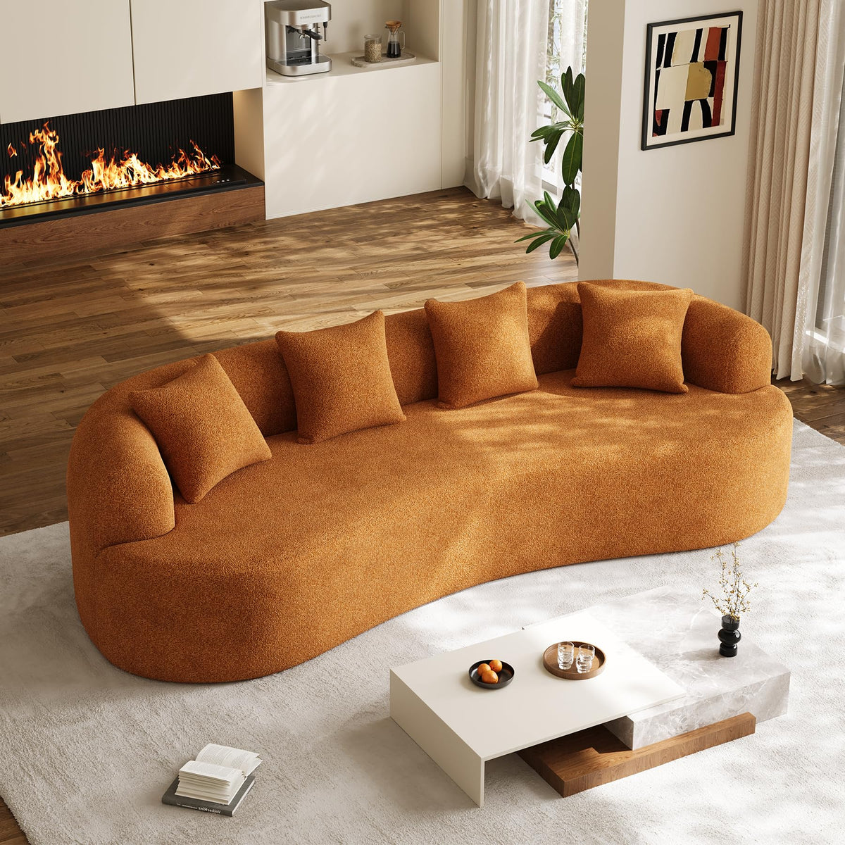 Oversized Chenille Cloud Sectional with Pillows