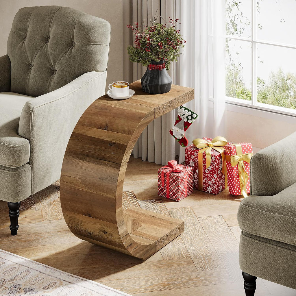 C-Shaped End Table Set