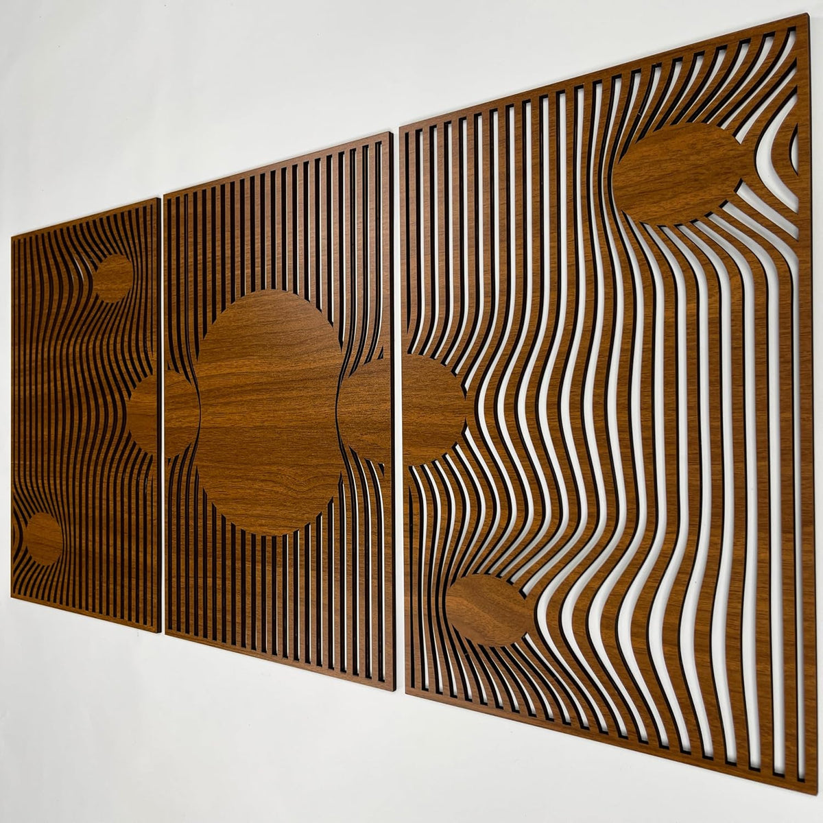 Cosmic Gravity Wooden Wall Art Triptych