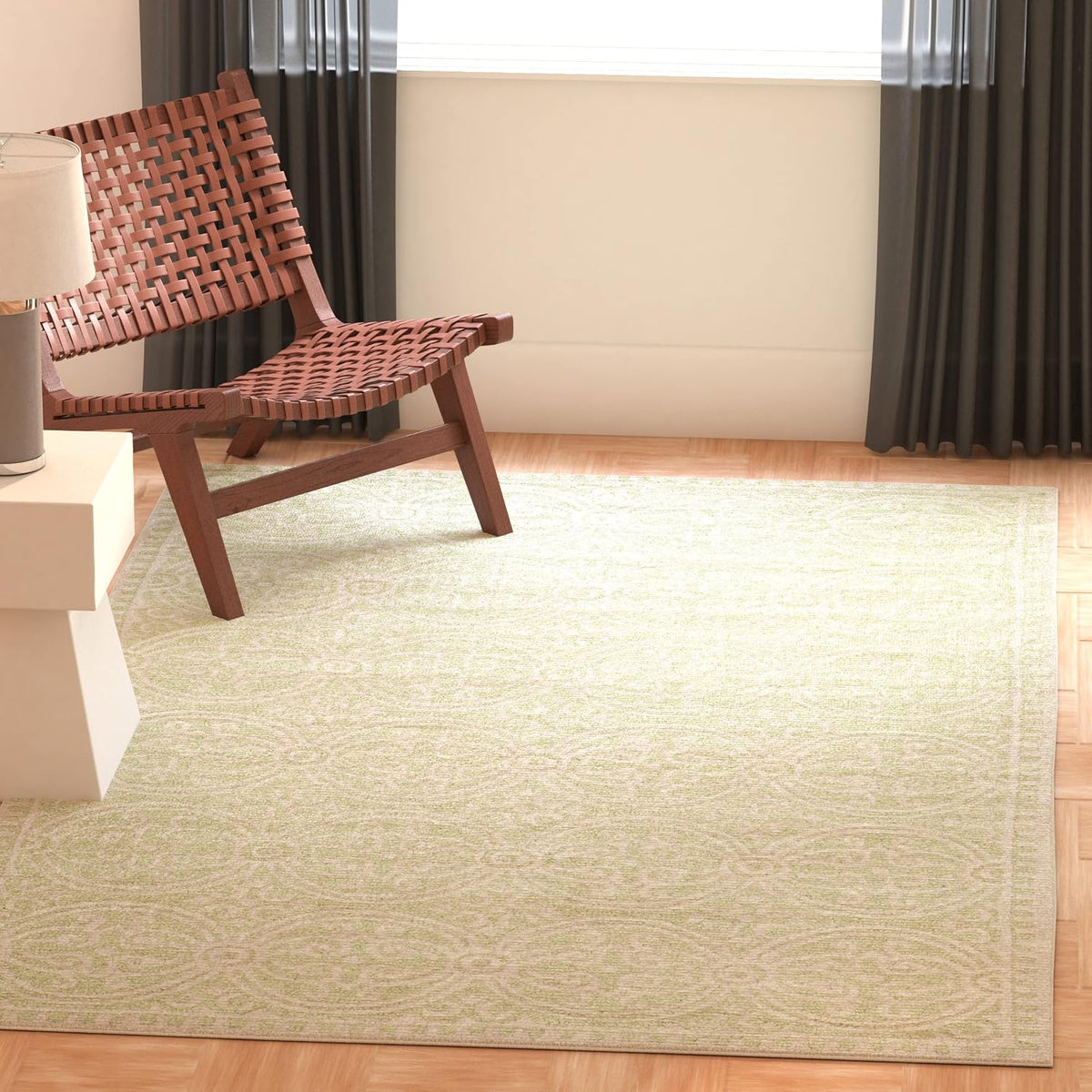 SAFAVIEH Cambridge Wool Area Rug 8'x10', Navy Blue & Ivory CAM123G