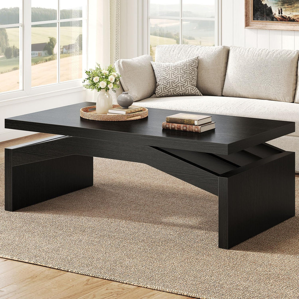 Modern Rectangular Wood Coffee Table