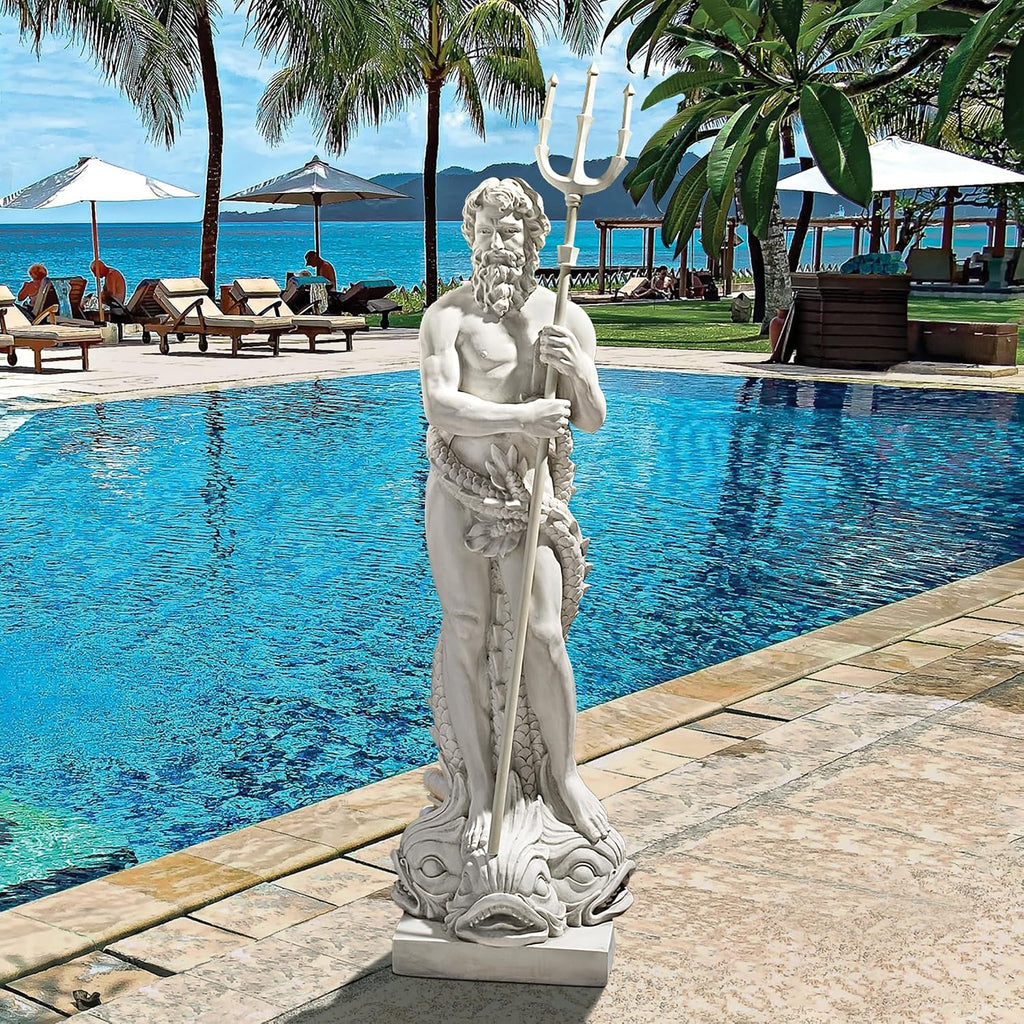Design Toscano NG32474 Poseidon Man of the Sea Greek Mythology Indoor/Outdoor