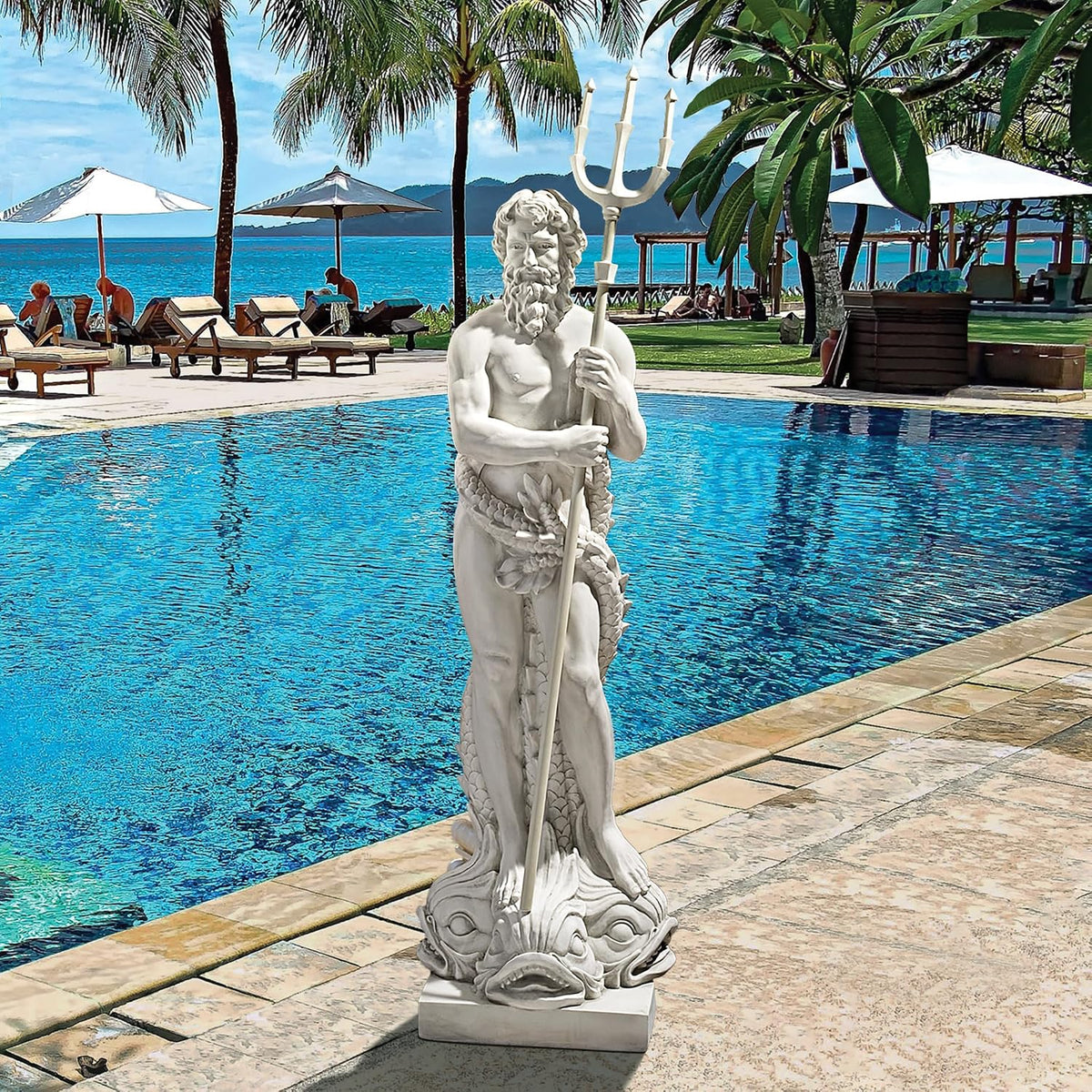 Design Toscano NG32474 Poseidon Man of the Sea Greek Mythology Indoor/Outdoor