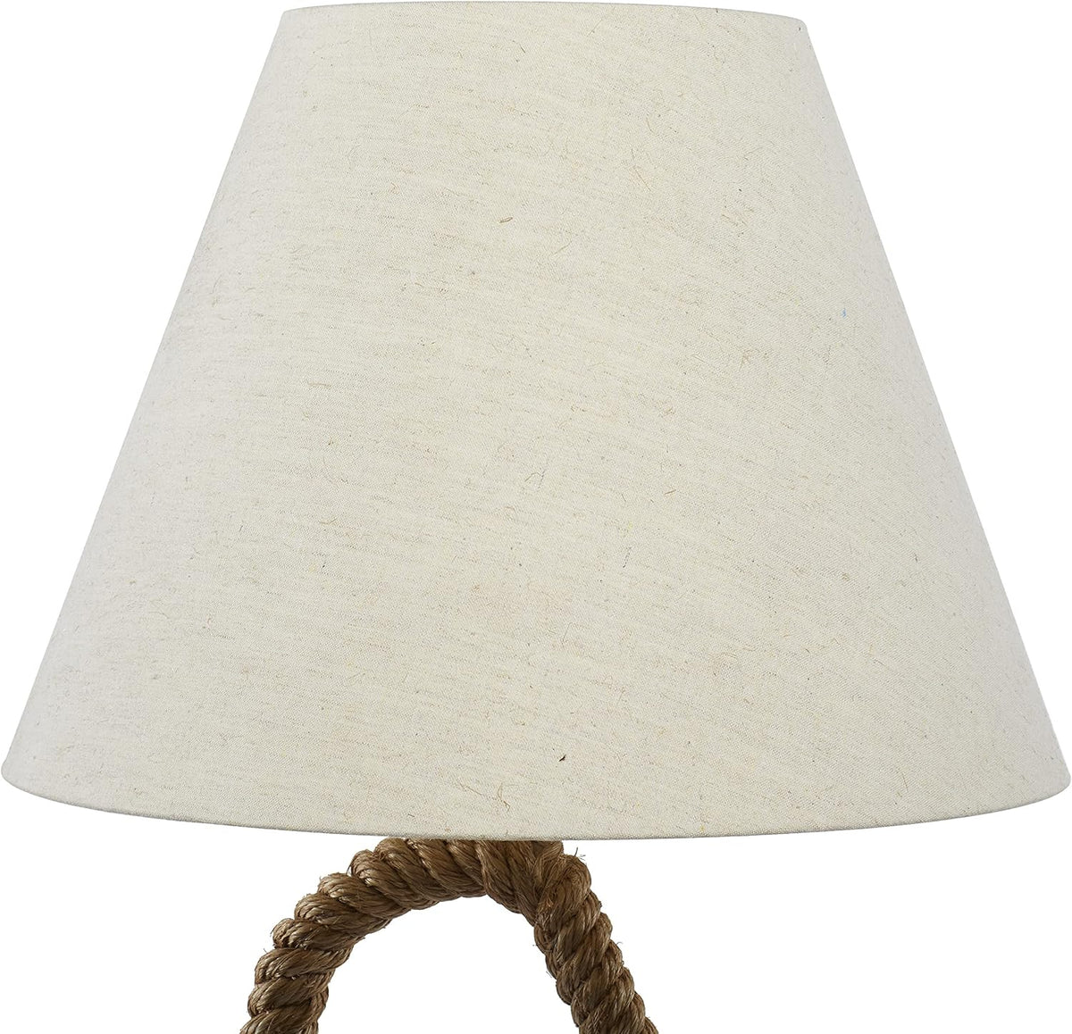Deco 79 Jute Rope Room Floor Lamp Twisted Rope Standing Tall Lamp with Cream Linen