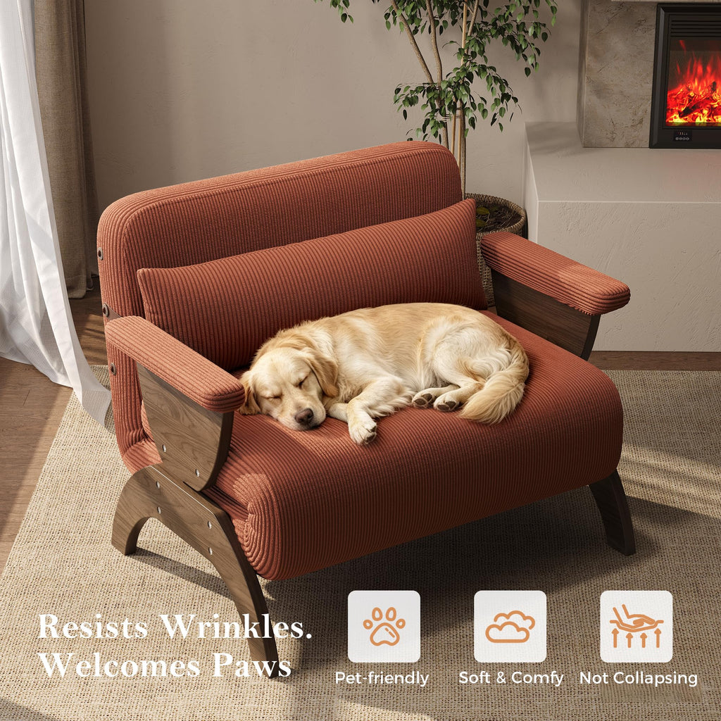 JASIWAY 47" 3-in-1 Convertible Sofa Sleeper Chair Bed for Adults, Futon
