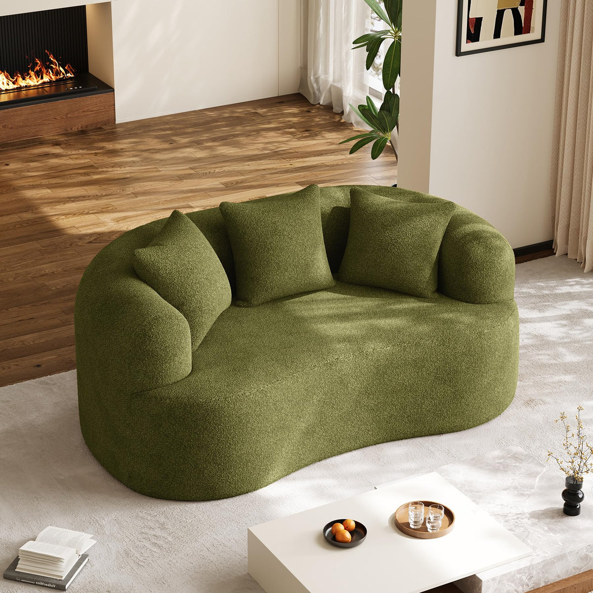 Oversized Chenille Cloud Sectional with Pillows