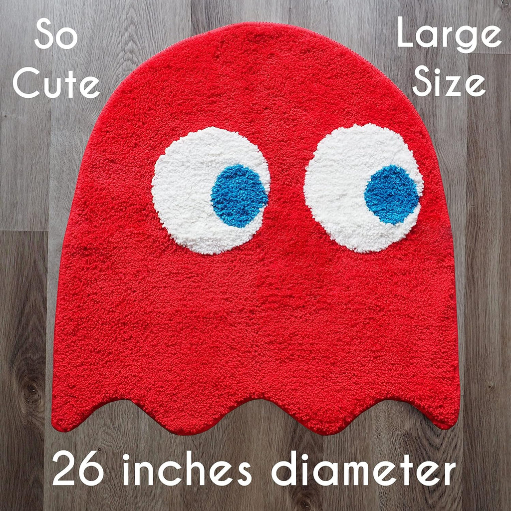 Fun Red Graphic Bathroom Accent Rug