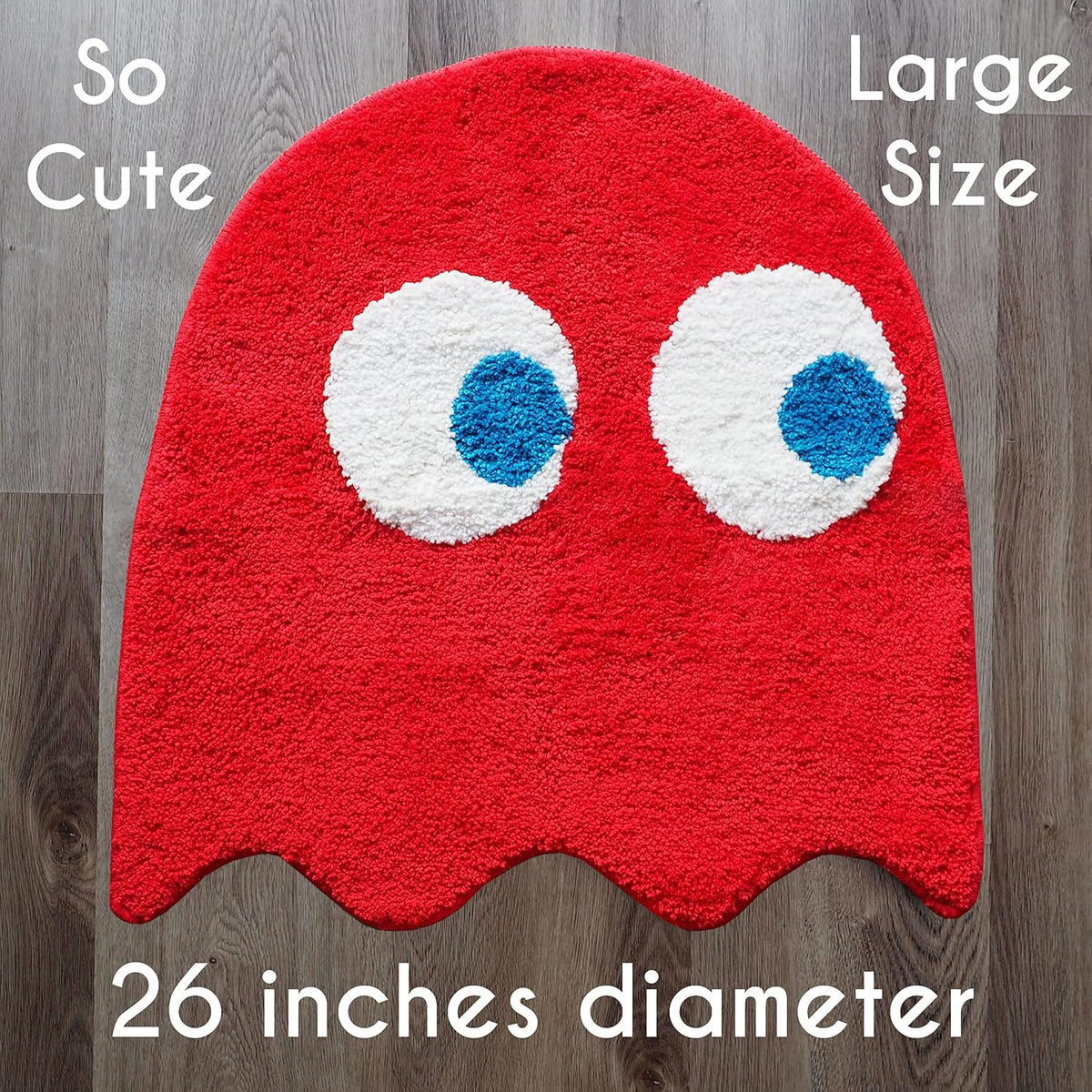 Fun Red Graphic Bathroom Accent Rug