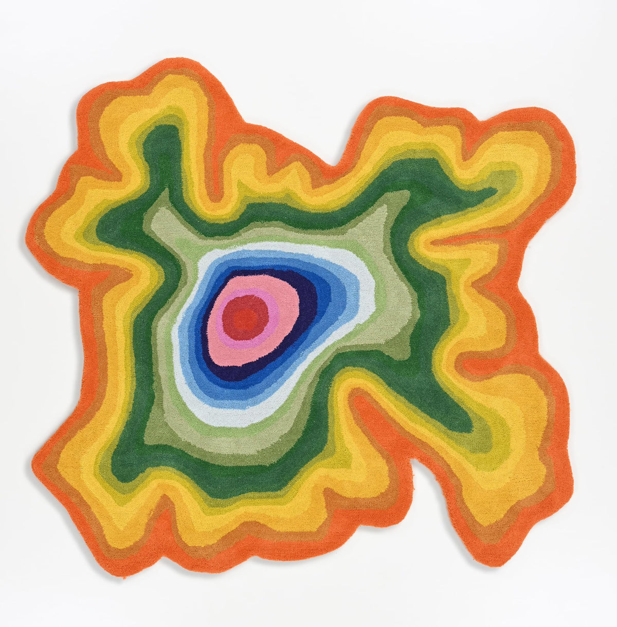 Restoration and Renovation Irregular Shaped Handmade Wool Rug