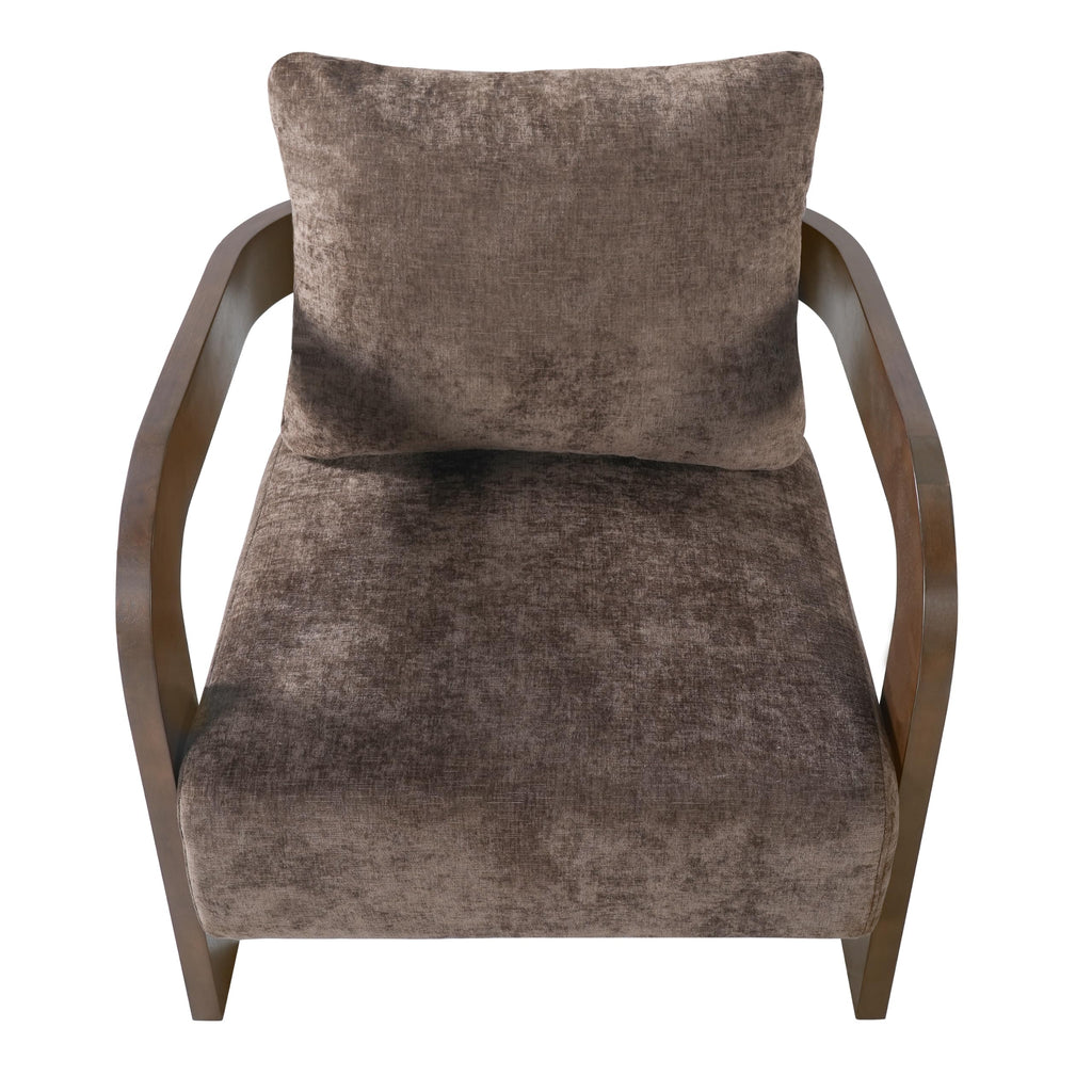 Merax Modern Upholstered Accent Chair, Armchair for Living Room, Beige