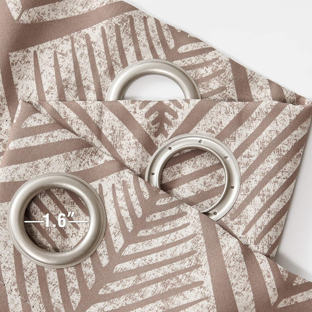 Geometric Blackout Grommet Curtains, Set of Two