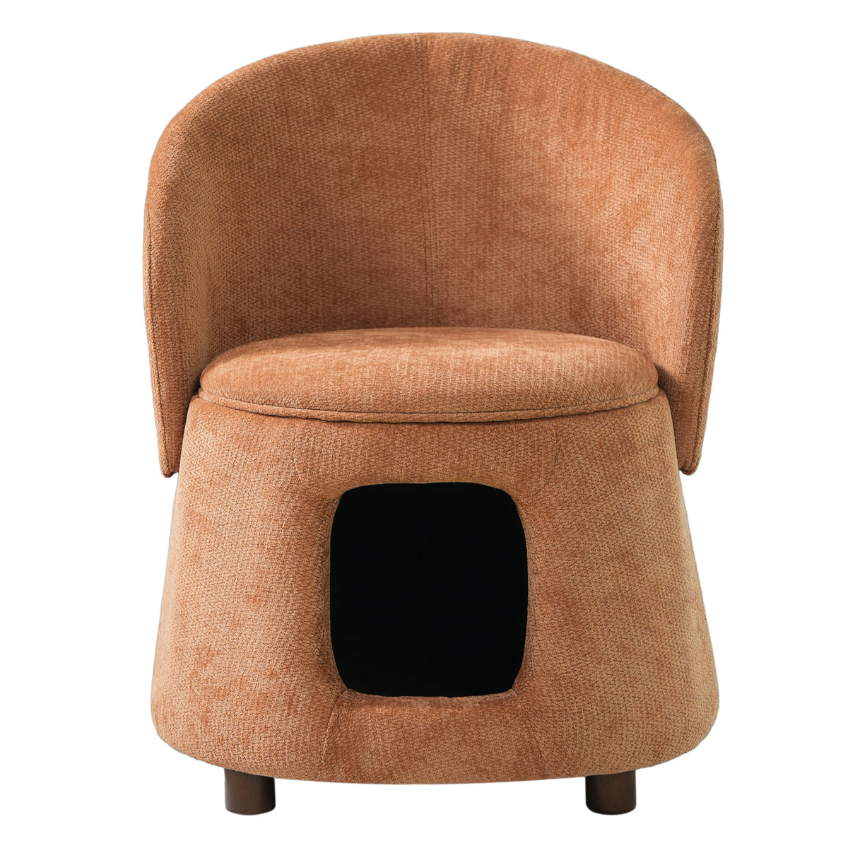 Merax Modern Accent Chair with Pet Cave & Storage