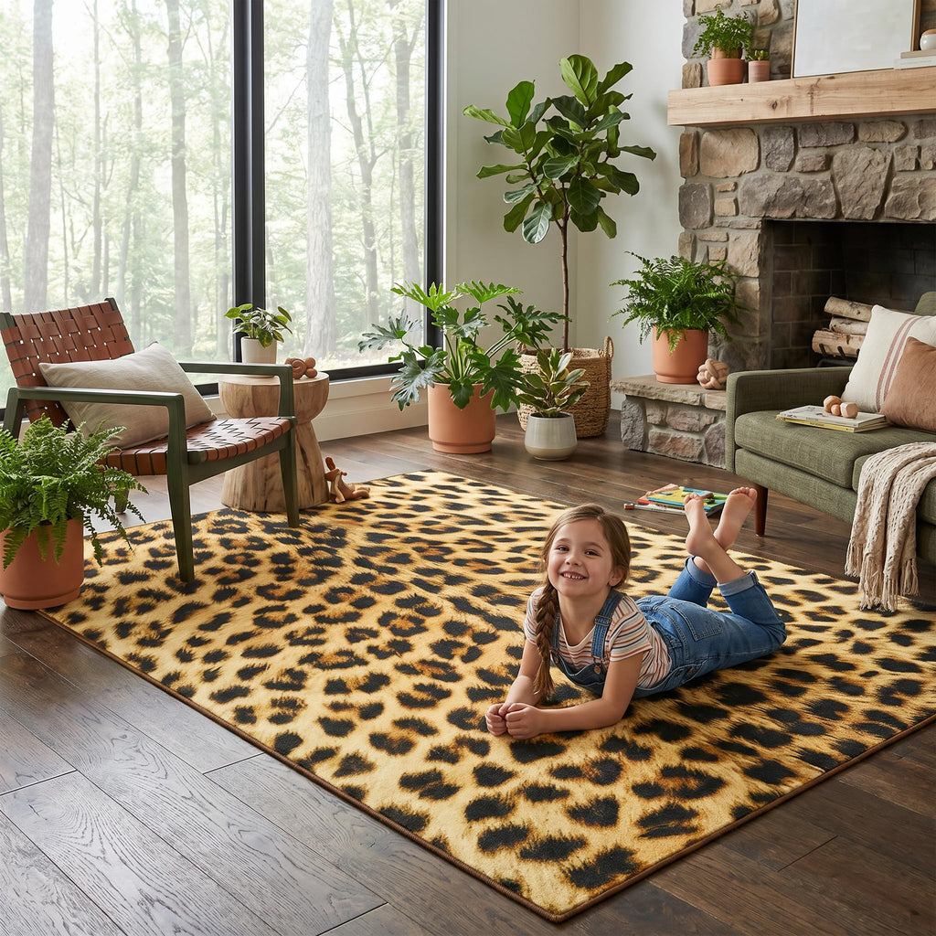 BENRON Soft Cowhide Rug 4x6, Faux Cow Hide Rug for Living Room Bedroom