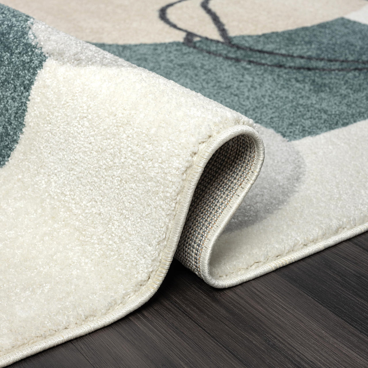 Abani Deco Collection Area Rug - Cream Minimalist Geometric Design - 8'11" x