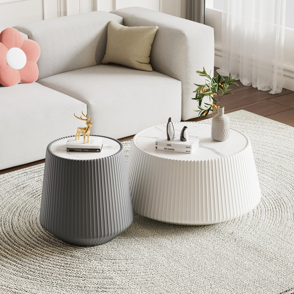 Black Drum Nesting Coffee Table Set