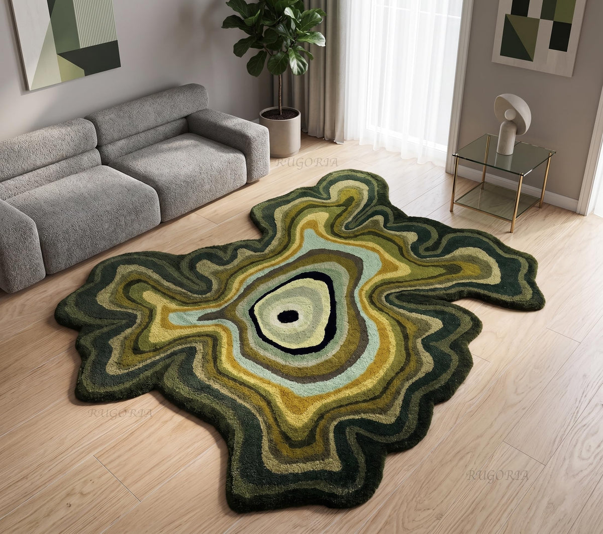 Restoration and Renovation Irregular Shaped Handmade Wool Rug