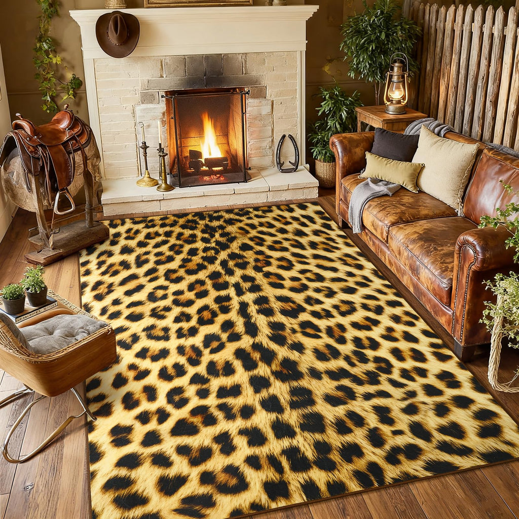 BENRON Soft Cowhide Rug 4x6, Faux Cow Hide Rug for Living Room Bedroom