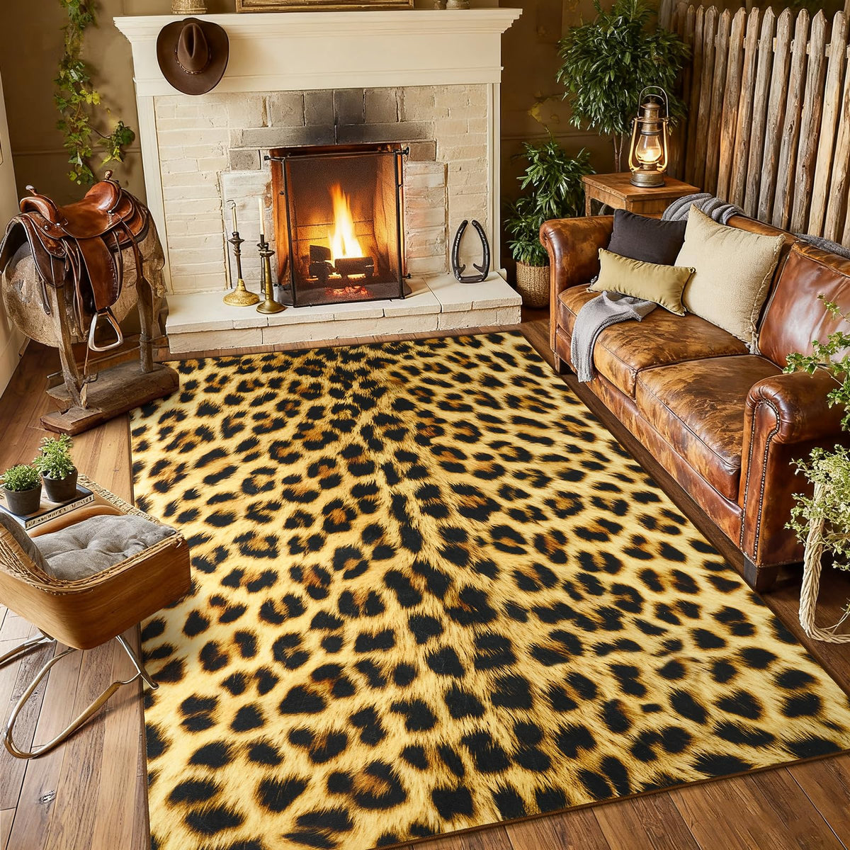 BENRON Soft Cowhide Rug 4x6, Faux Cow Hide Rug for Living Room Bedroom