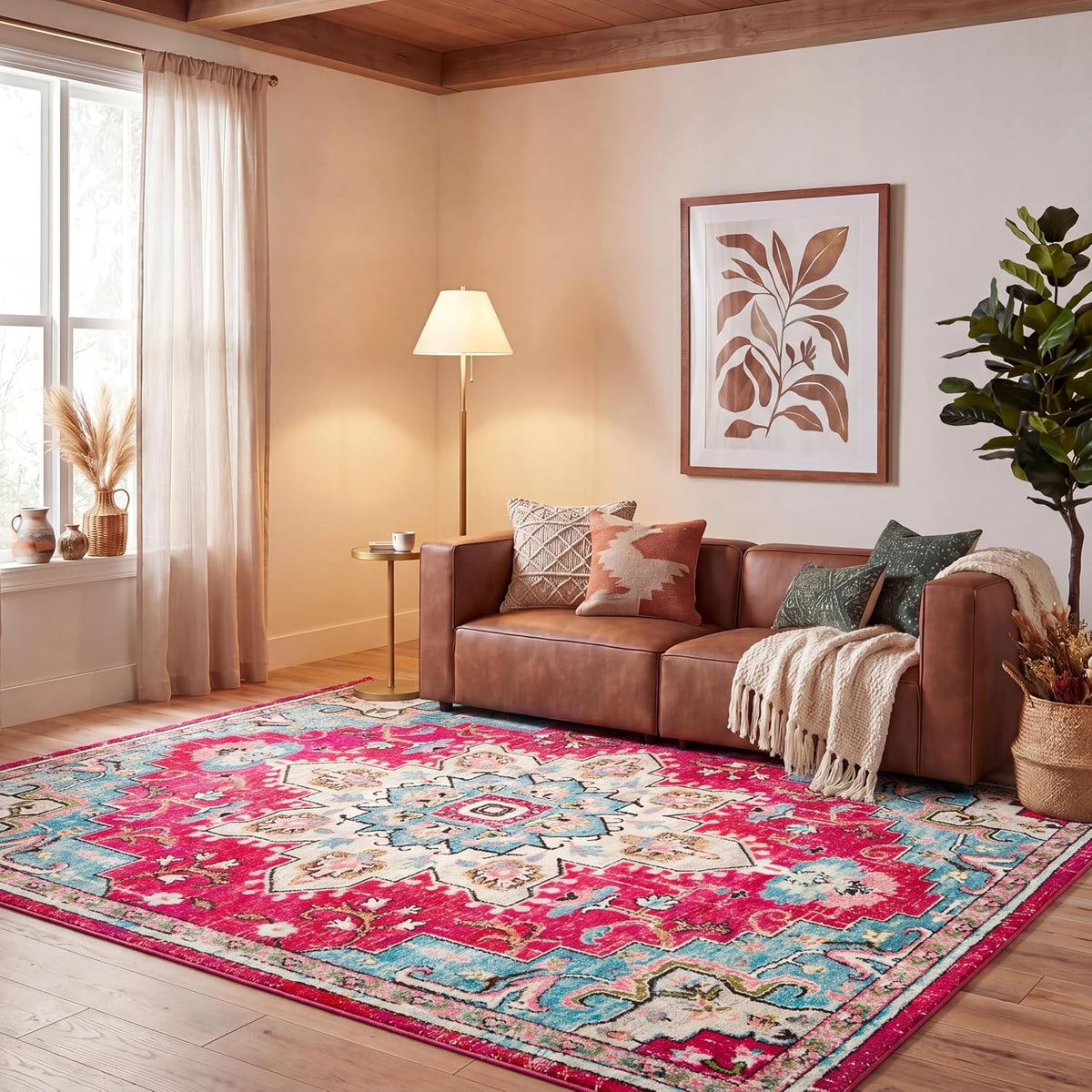 SAFAVIEH Madison Area Rug 8'x10', Traditional Ivory & Light Blue MAD473D