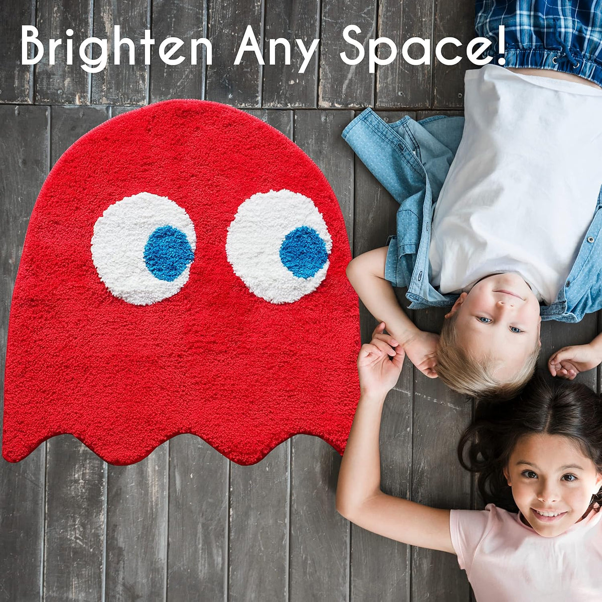 Fun Red Graphic Bathroom Accent Rug