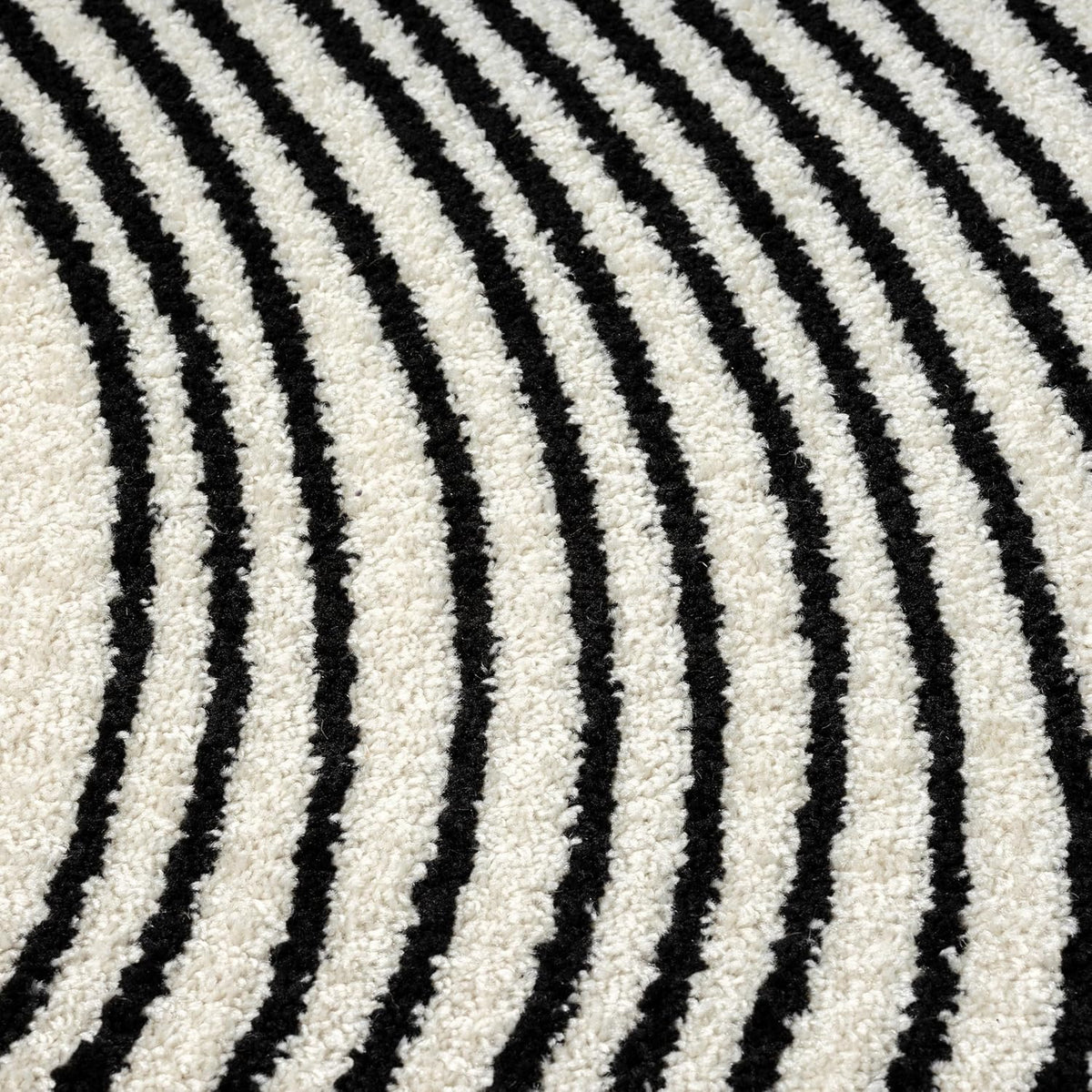 Abani Cream and Black Swirl Area Rug