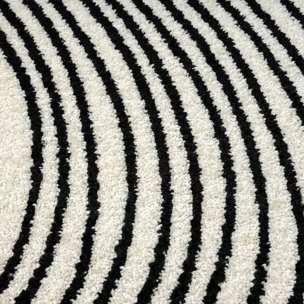 Abani Cream and Black Swirl Area Rug