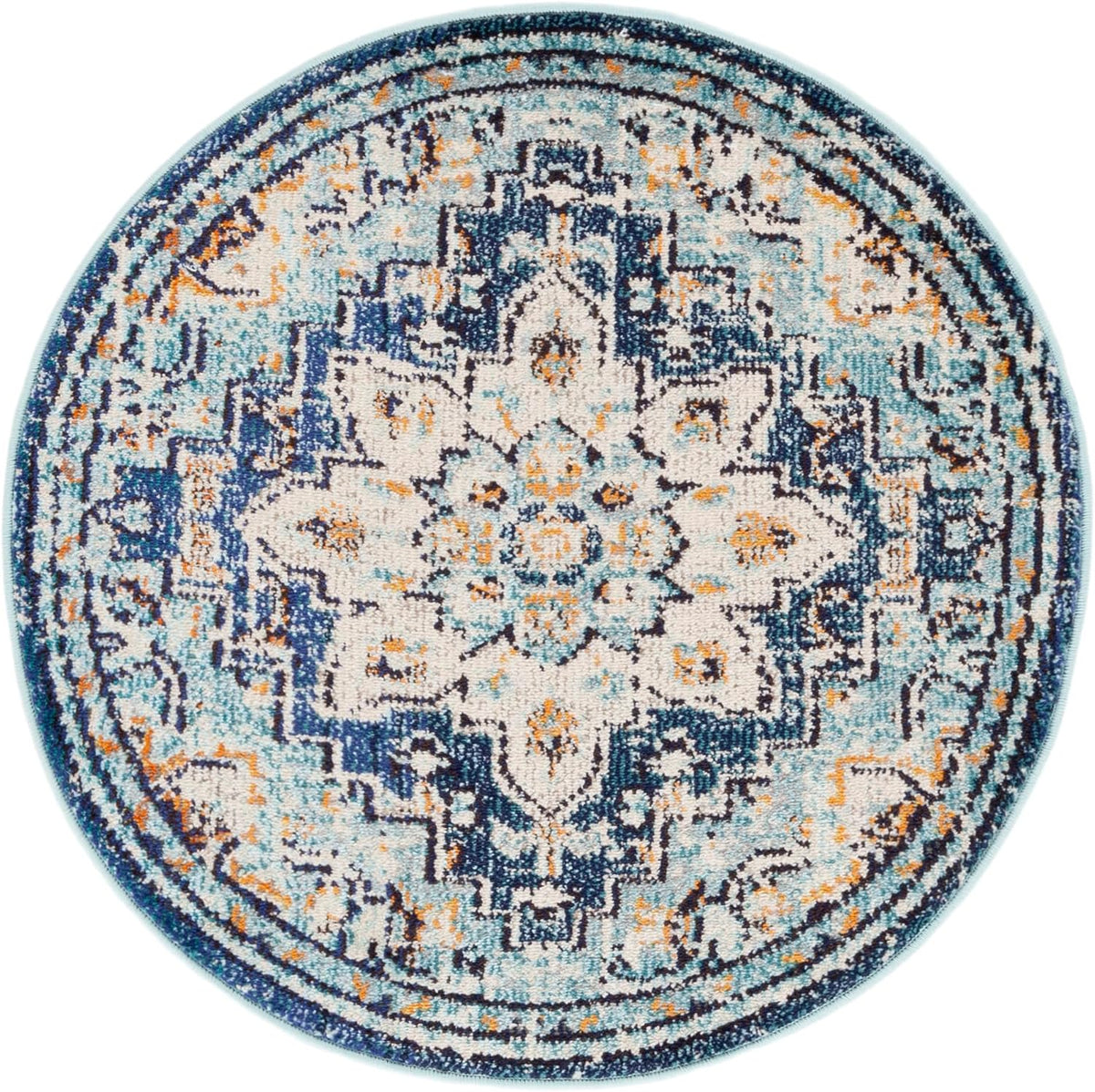 SAFAVIEH Madison Area Rug 8'x10', Traditional Ivory & Light Blue MAD473D