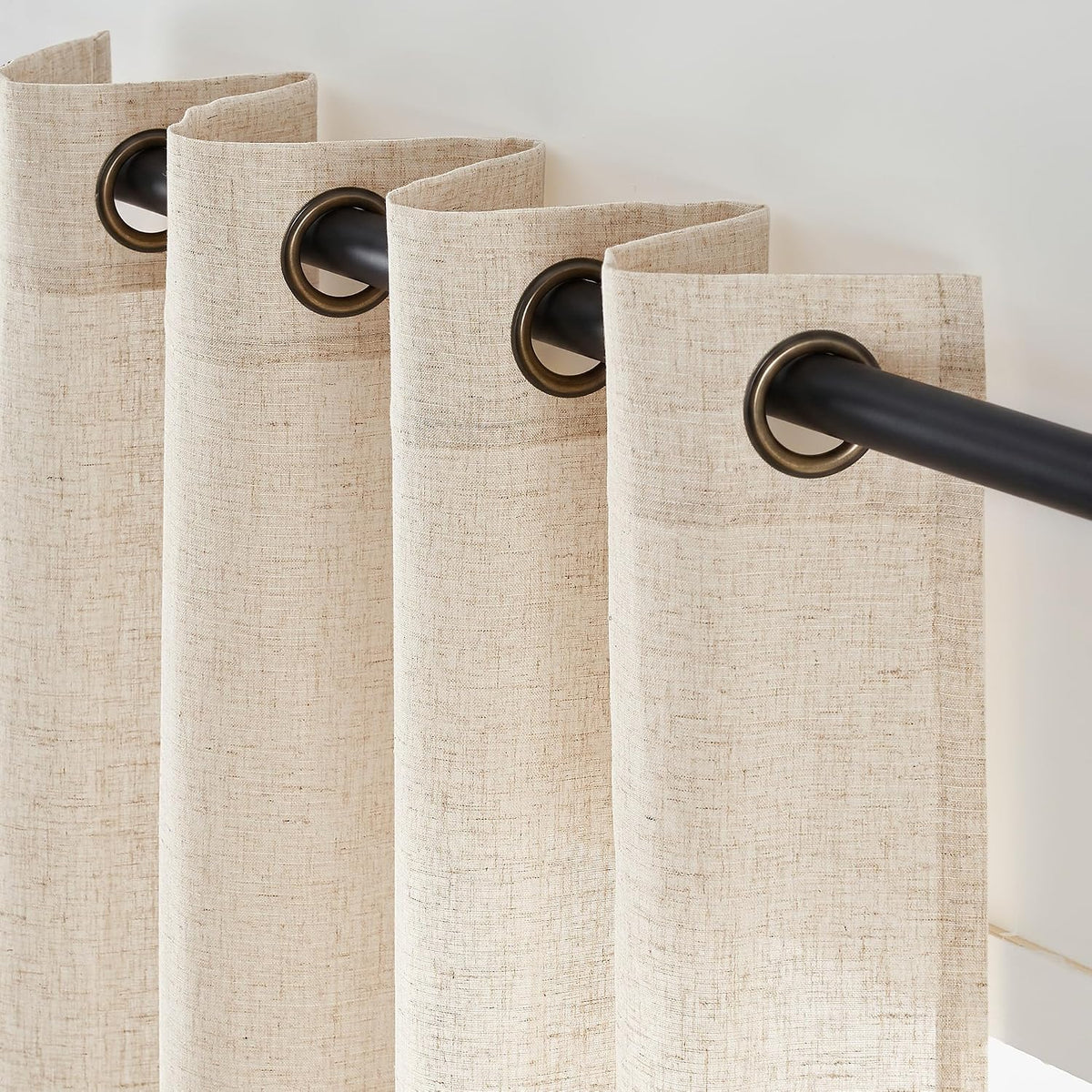 Linen Grommet Curtains, Set of Two
