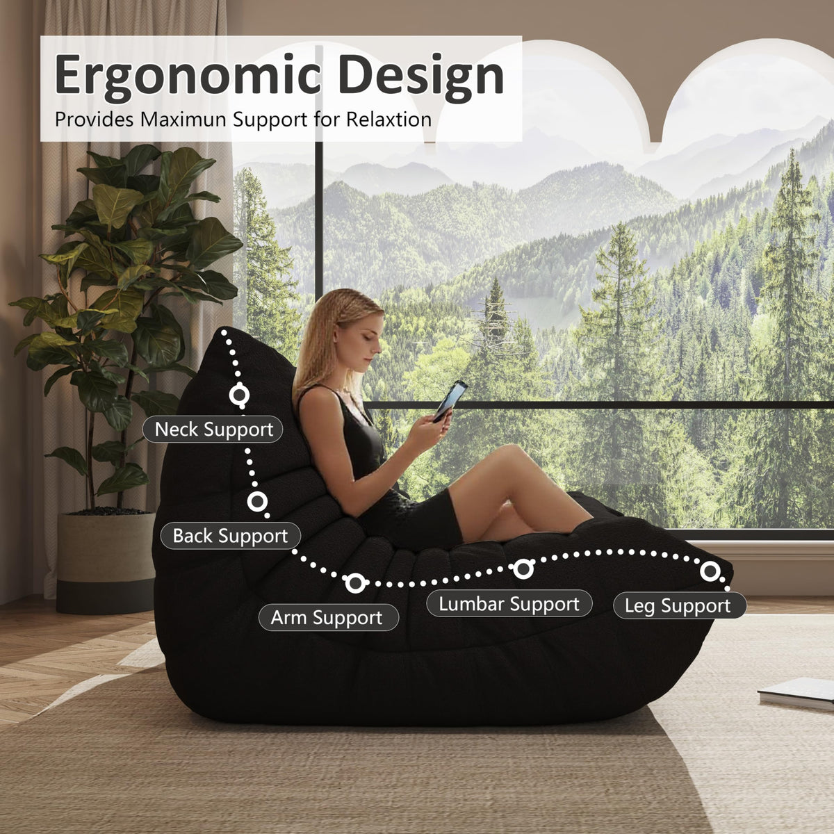 Modular L-Shaped Memory Foam Sectional Sofa