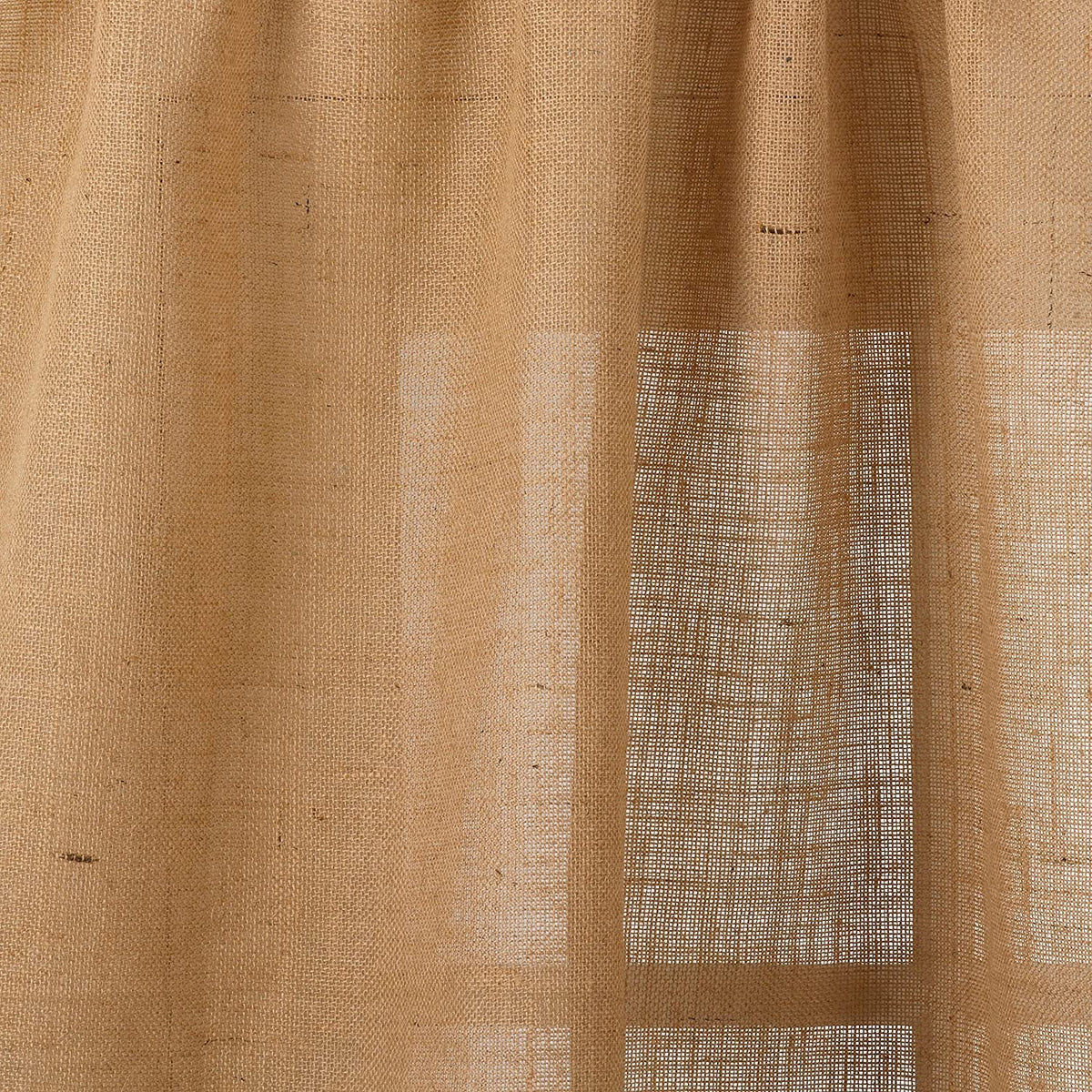 Open-Wave Burlap Rod-Pocket Curtain Panel