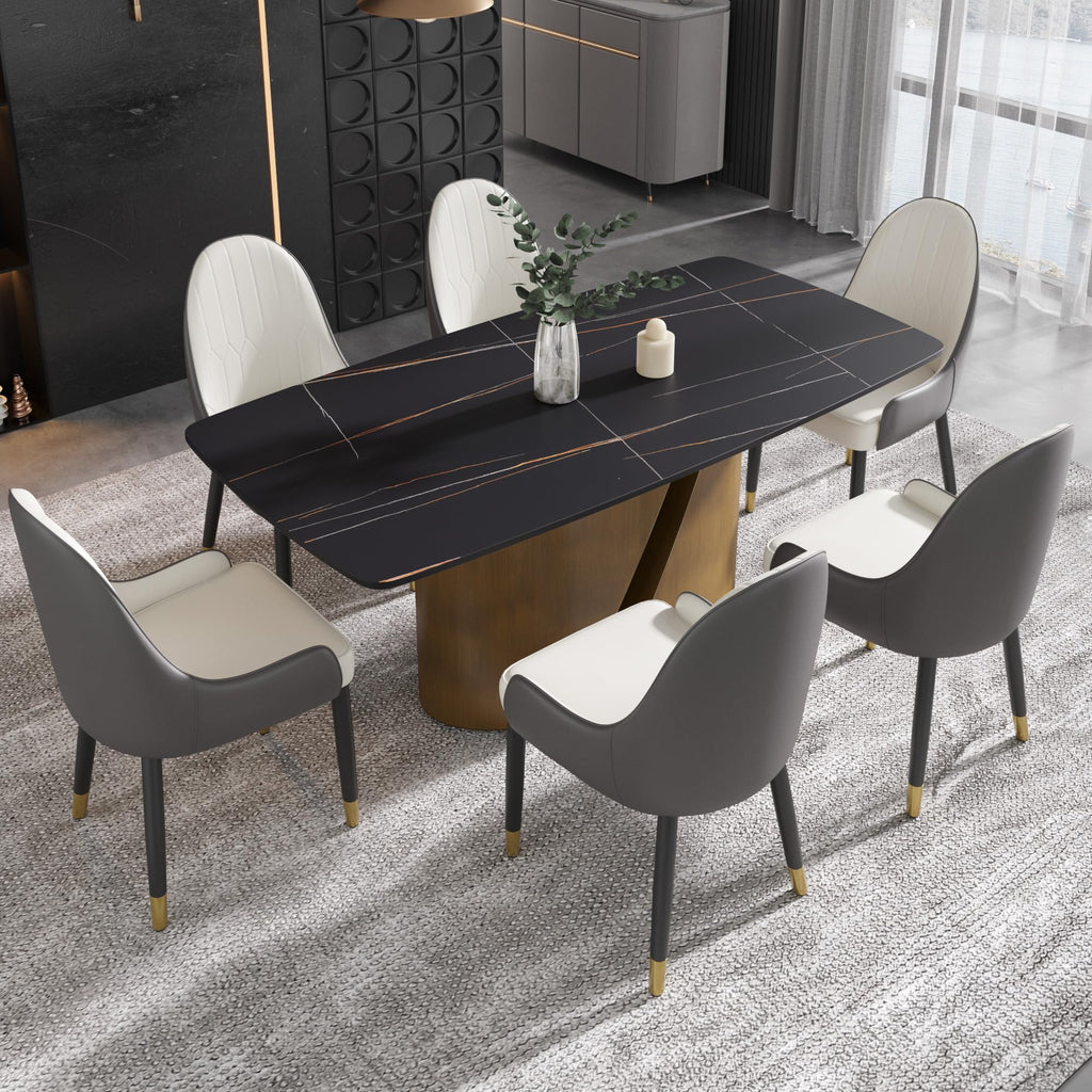 White Sintered-Stone Dining Table
