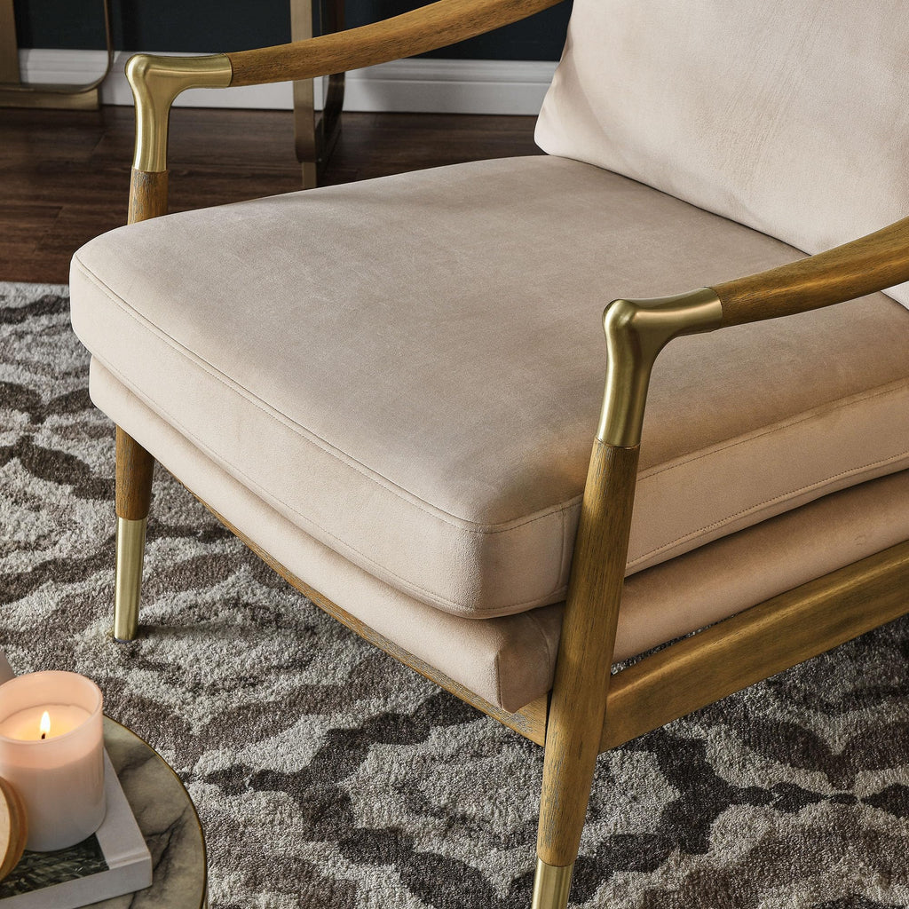 Modway Langford Stain-Resistant Performance Velvet Armchair – Mid Century Modern