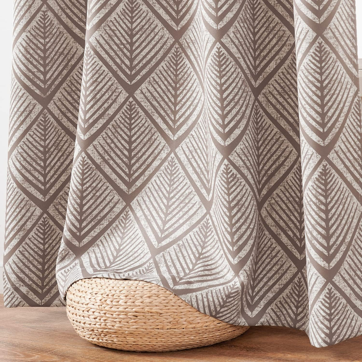 Geometric Blackout Grommet Curtains, Set of Two