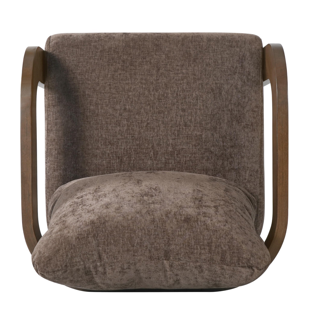 Merax Modern Upholstered Accent Chair, Armchair for Living Room, Beige