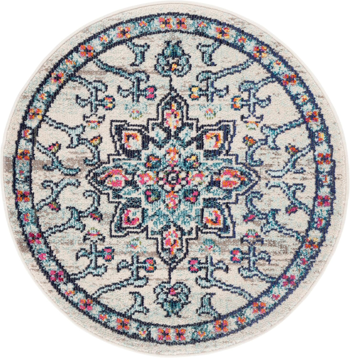 SAFAVIEH Madison Area Rug 8'x10', Traditional Ivory & Light Blue MAD473D